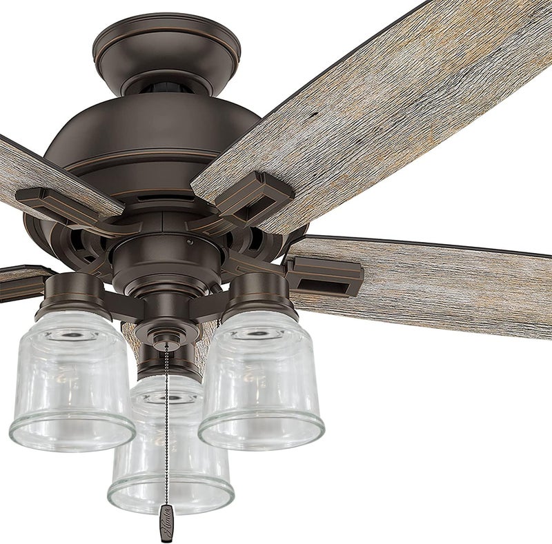 LIGHTACCENTS Ceiling Light Cover Set of 4 - Clear Glass Replacement Shades for Ceiling Fan Light Covers - Ceiling Fan Light Kit - Quick Installation Glass Lamp Shade, Ceiling Fan Globe Replacement - Image 2